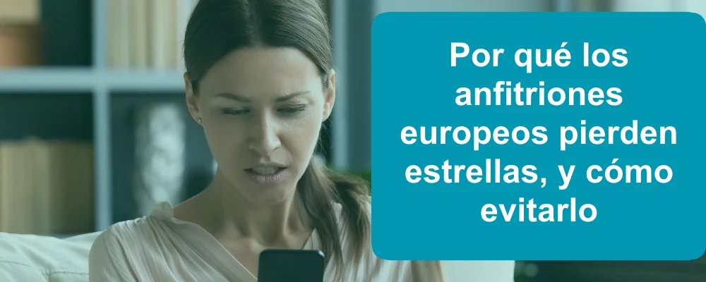 Un anfitrión de Airbnb revisa las valoraciones con estrellas