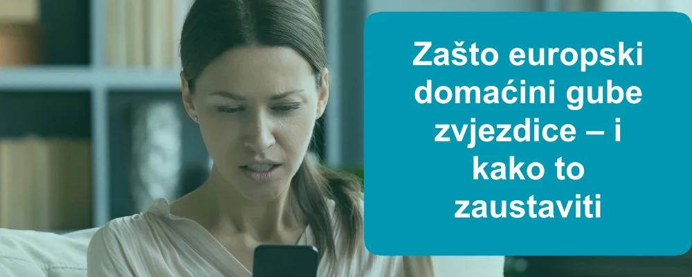 Domaćin na Airbnb-u pregledava ocjene u zvjezdicama