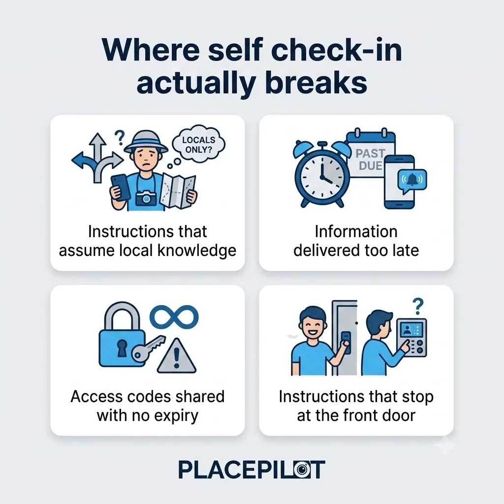 Common failure points in Airbnb self check-in