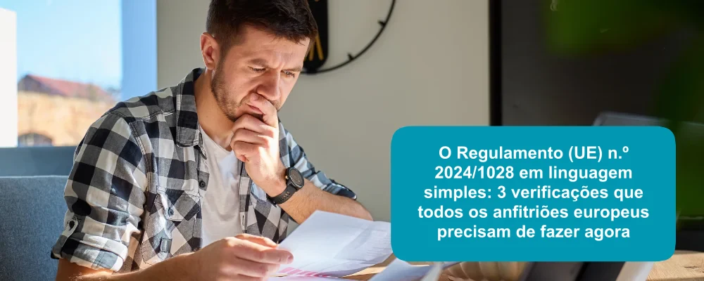 Lista de verificação do Regulamento (UE) n.º 2024/1028 para anfitriões