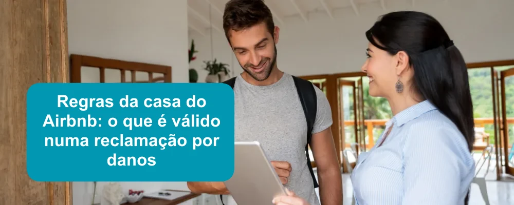 Reclamações por danos relacionadas com as regras da casa do Airbnb