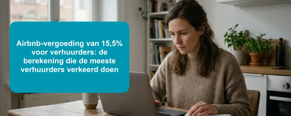 Airbnb-verhuurder die de 15,5% verhuurdersvergoeding en de nieuwe tarieven per nacht berekent