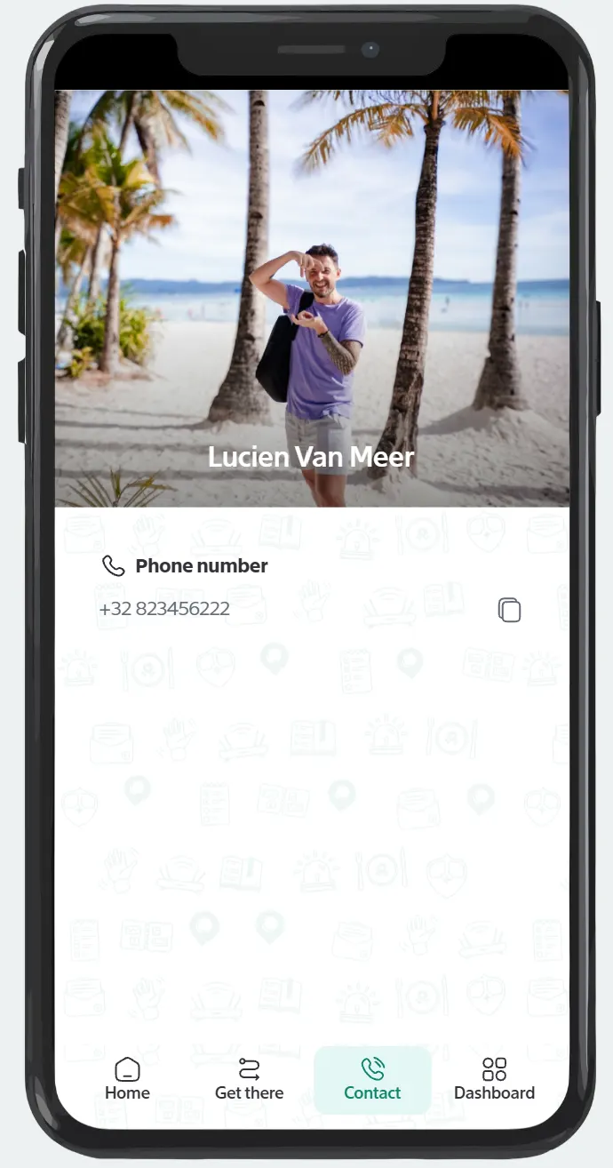 Guidebook contact page