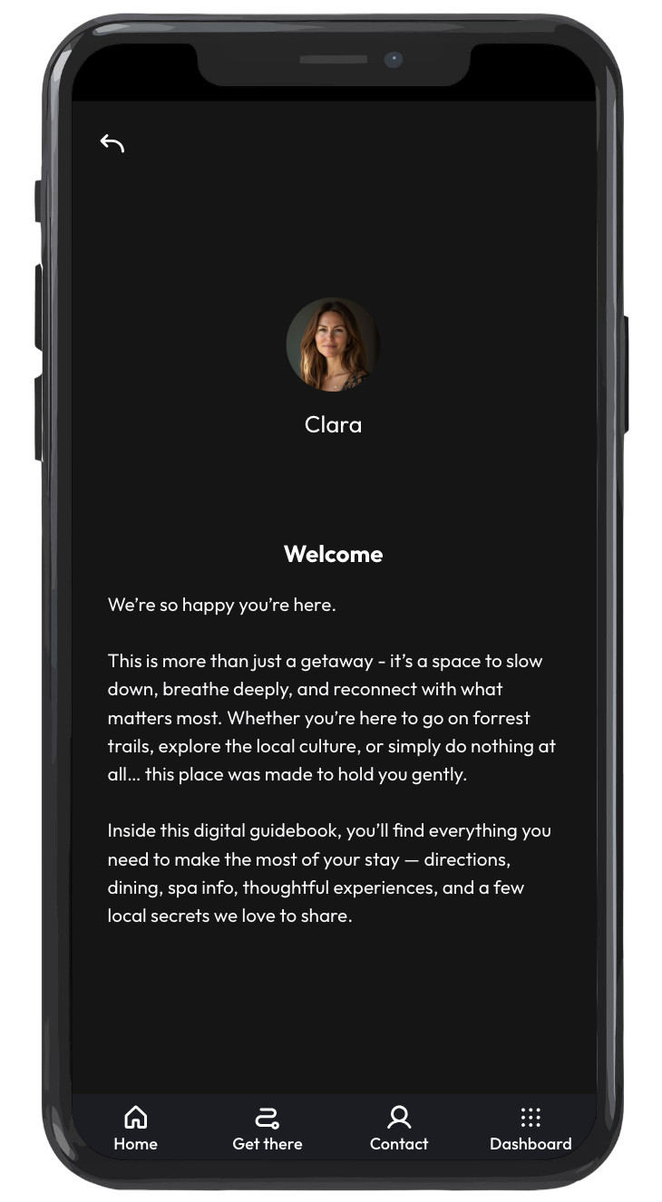 Guidebook welcome message