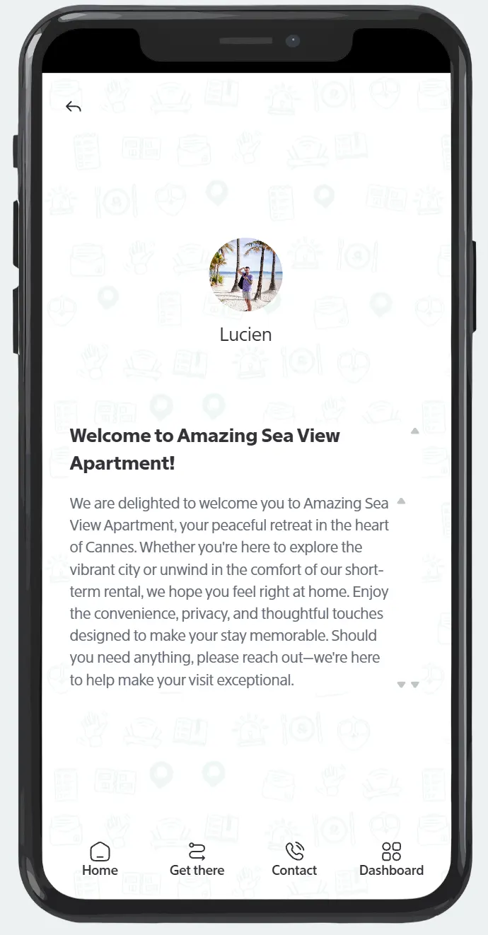 Guidebook welcome message