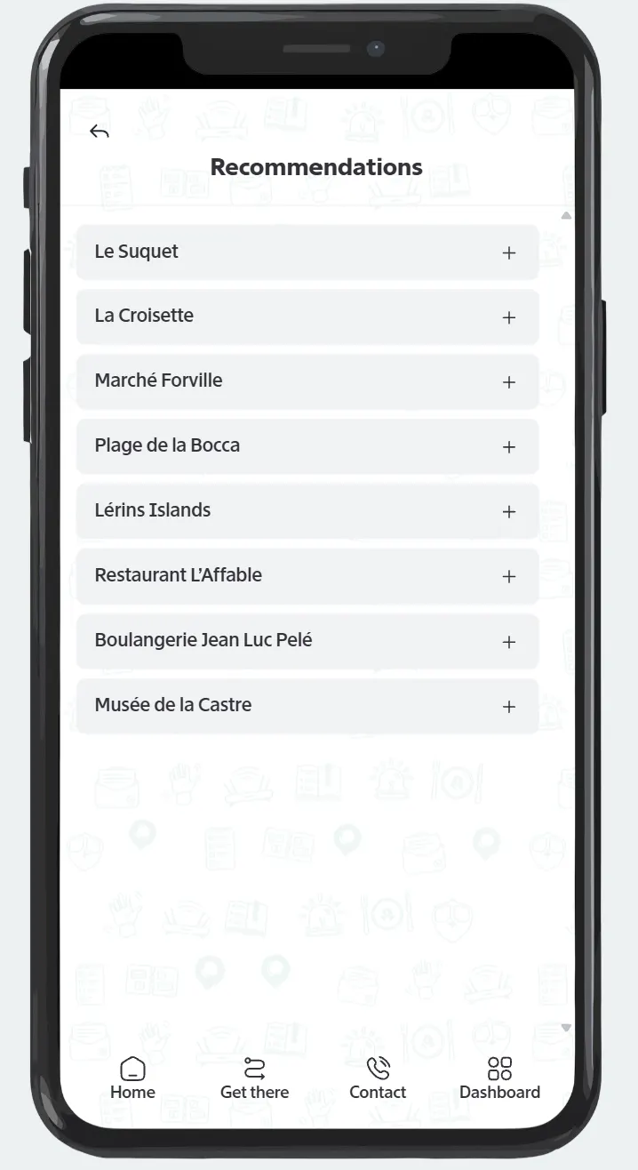 Recommendations page