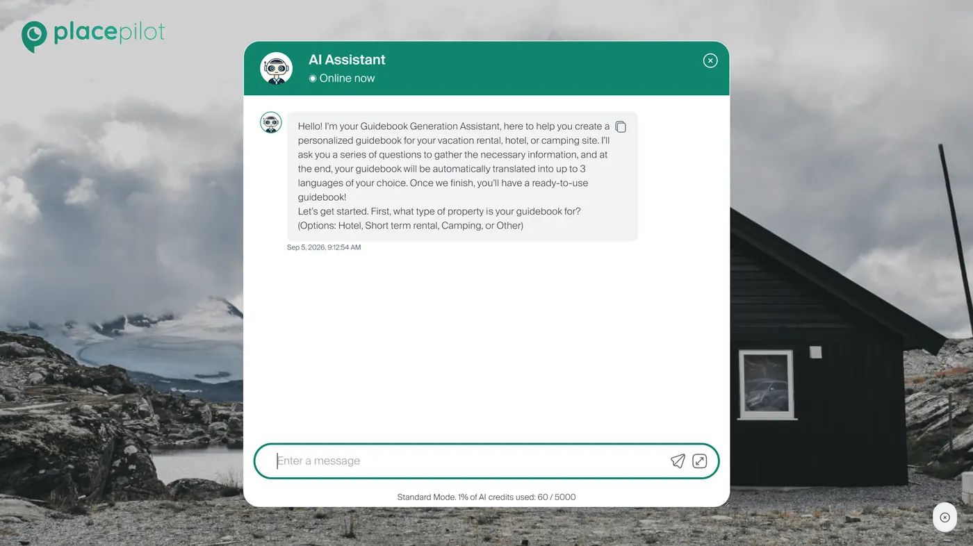 Host drafting guidebook on smartphone